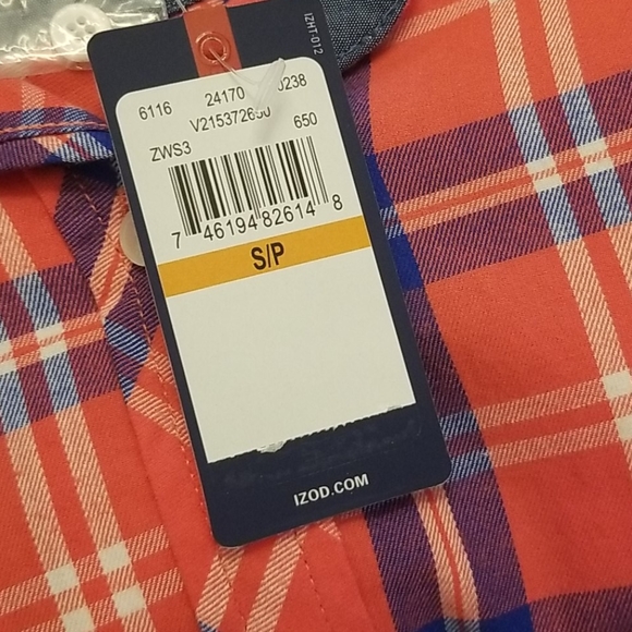 NWT Izod womens flannel shirt size S - Picture 9 of 9